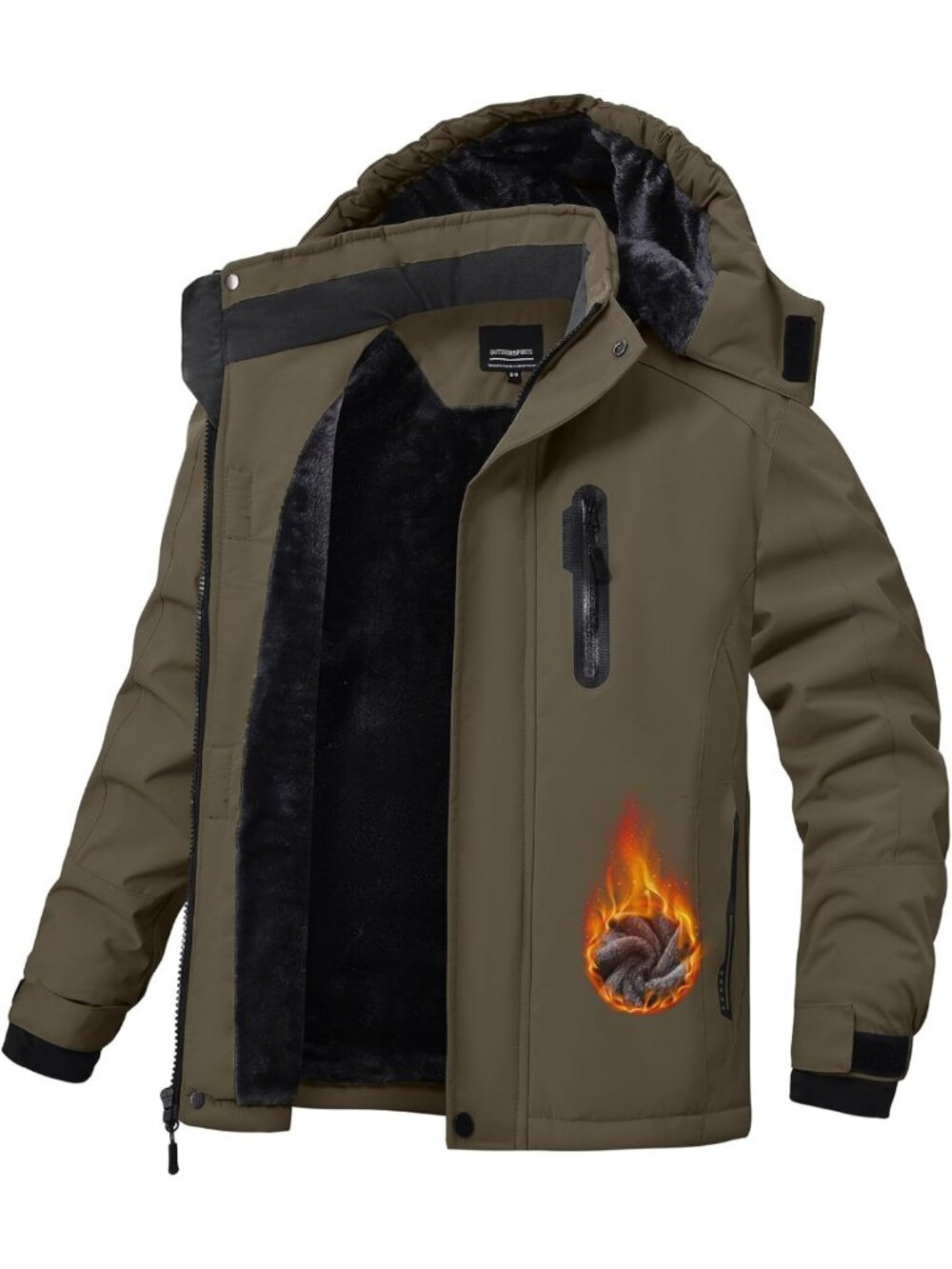 Waterproof Hooded Winter Jacket for Kids - Fleece Lined, Windproof, Ski Coat